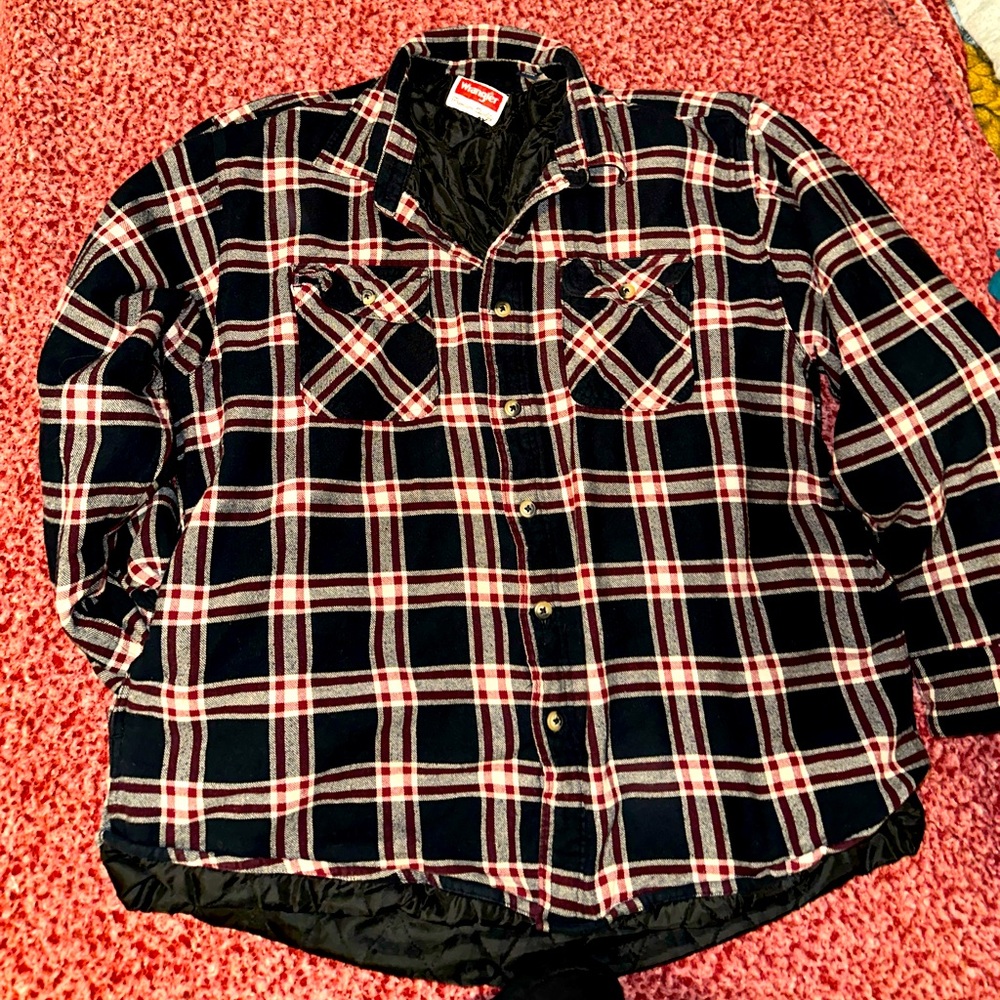 Wrangler Button Up Flannel Coat - Mens Size XL